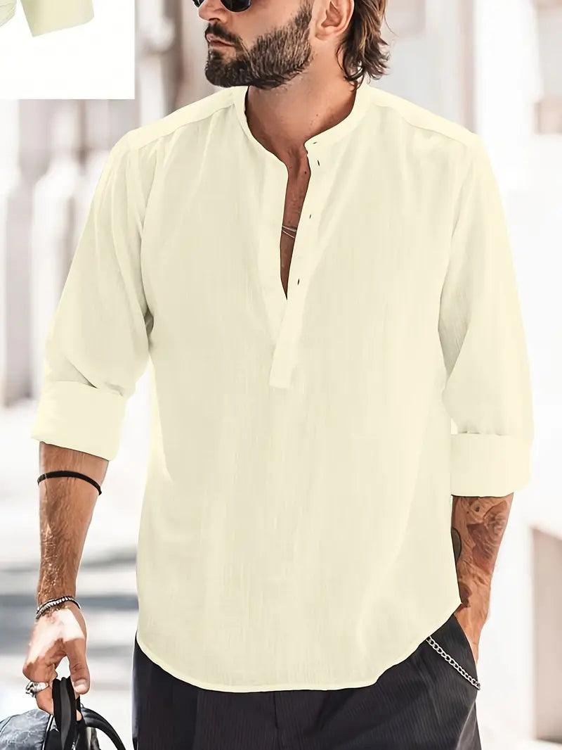 Variant image for Hugo Linen Shirt – Classic Design, Breathable-25