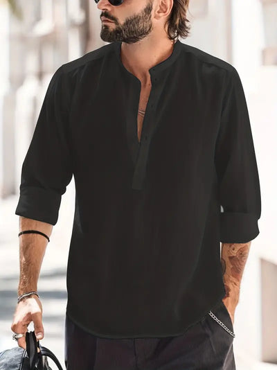 Variant image for Hugo Linen Shirt – Classic Design, Breathable-37