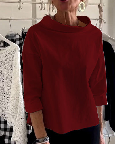 Variant image for Sofia Elegant Top til Kvinder – Åndbart Design, Høj Krave-37