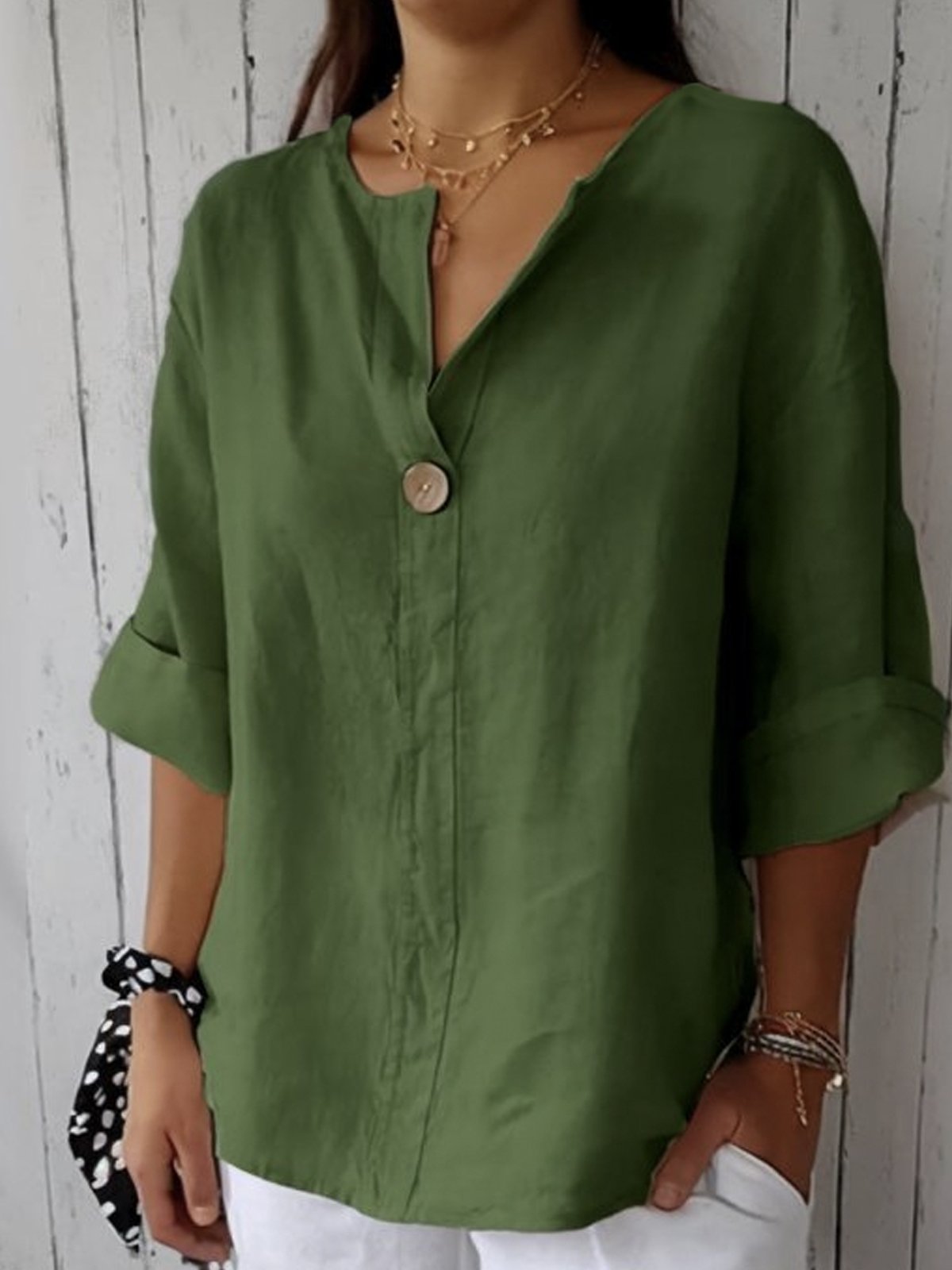 Annika | Stilfuld bluse med V-hals