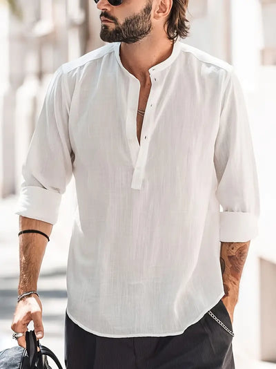 Variant image for Hugo Linen Shirt – Classic Design, Breathable-31