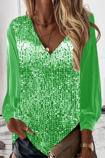 Selma | Enkel glitterbluse