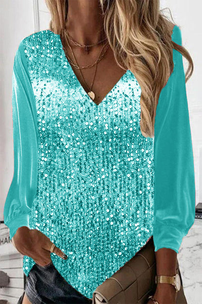 Selma | Enkel glitterbluse
