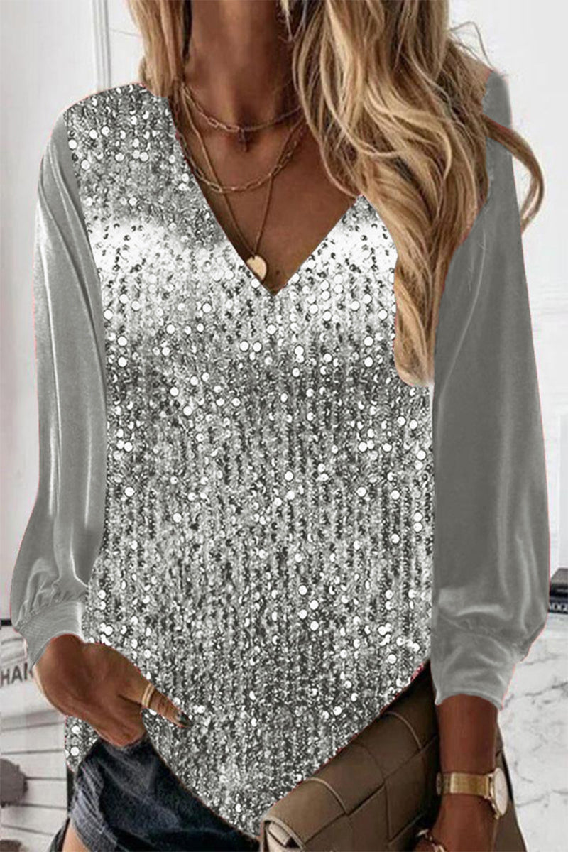 Selma | Enkel glitterbluse