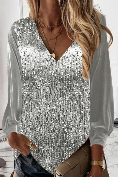 Selma | Enkel glitterbluse