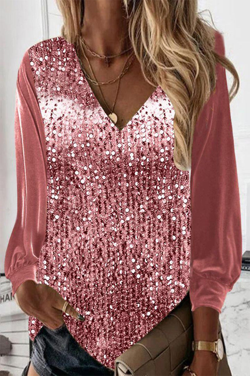 Selma | Enkel glitterbluse