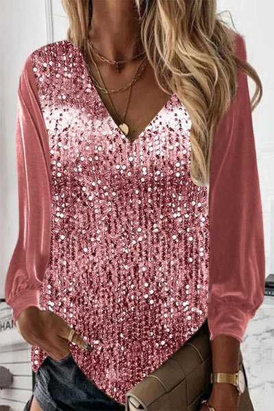 Selma | Enkel glitterbluse