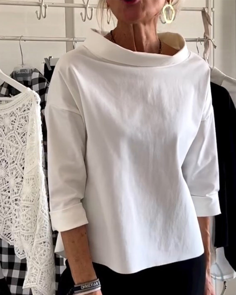 Variant image for Sofia Elegant Top til Kvinder – Åndbart Design, Høj Krave-1
