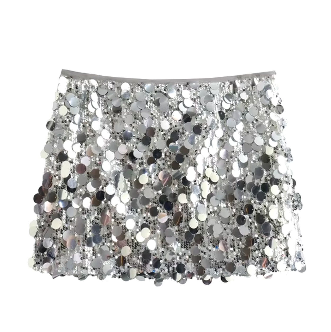Jazzy Mini Skirt – Glittering Sequins, High Waist Glamour-1