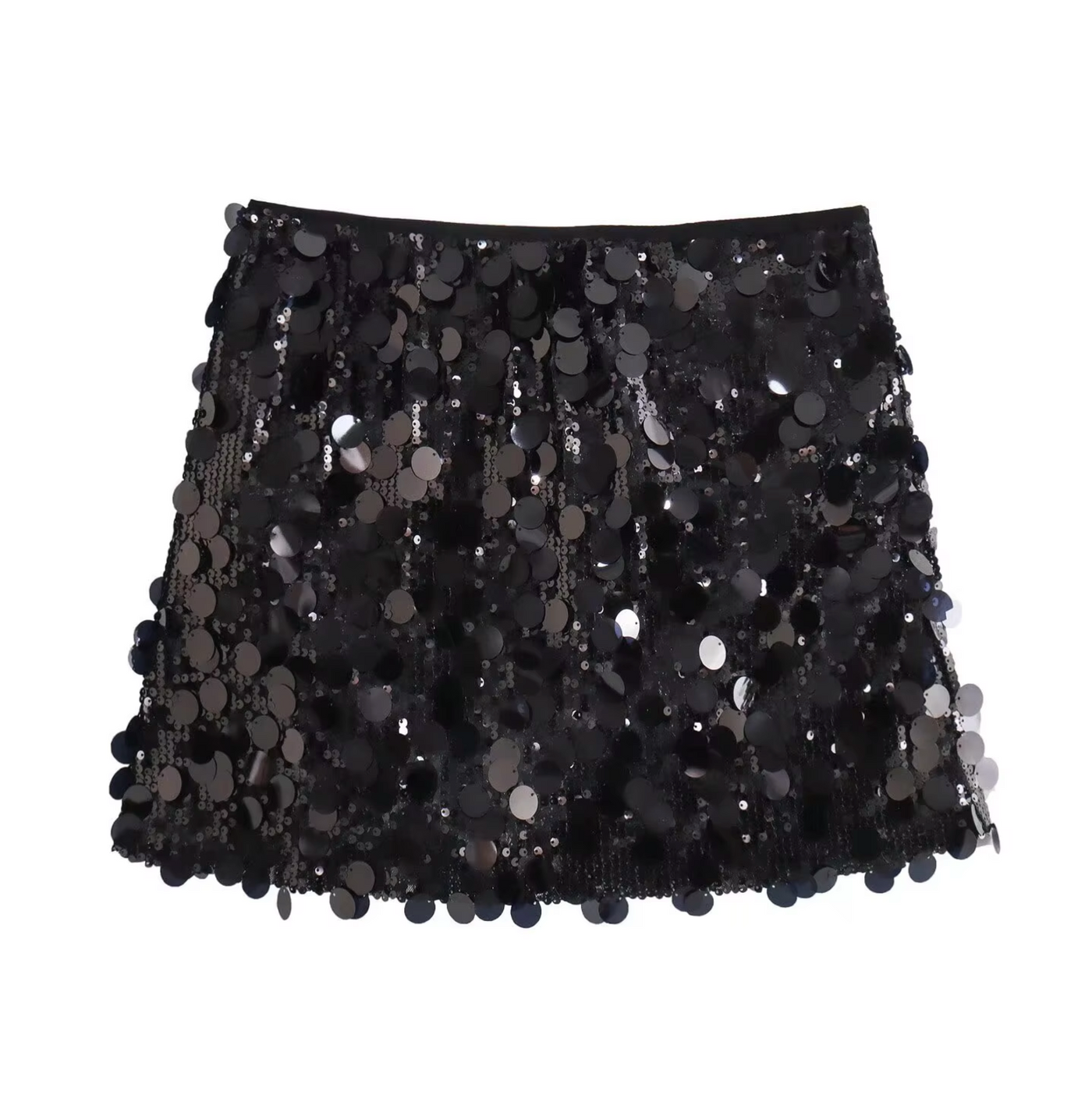 Jazzy Mini Skirt – Glittering Sequins, High Waist Glamour-2