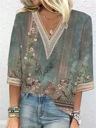 Variant image for Willow | Bluse med V-hals Elegant og Komfortabel-11