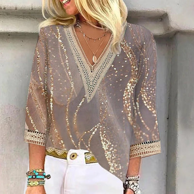 Willow | Bluse med V-hals Elegant og Komfortabel-2