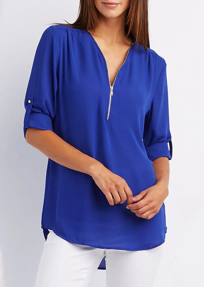 Variant image for Kassidy Bluse – Elegant Design med Lynlås, Blødt Stof-41