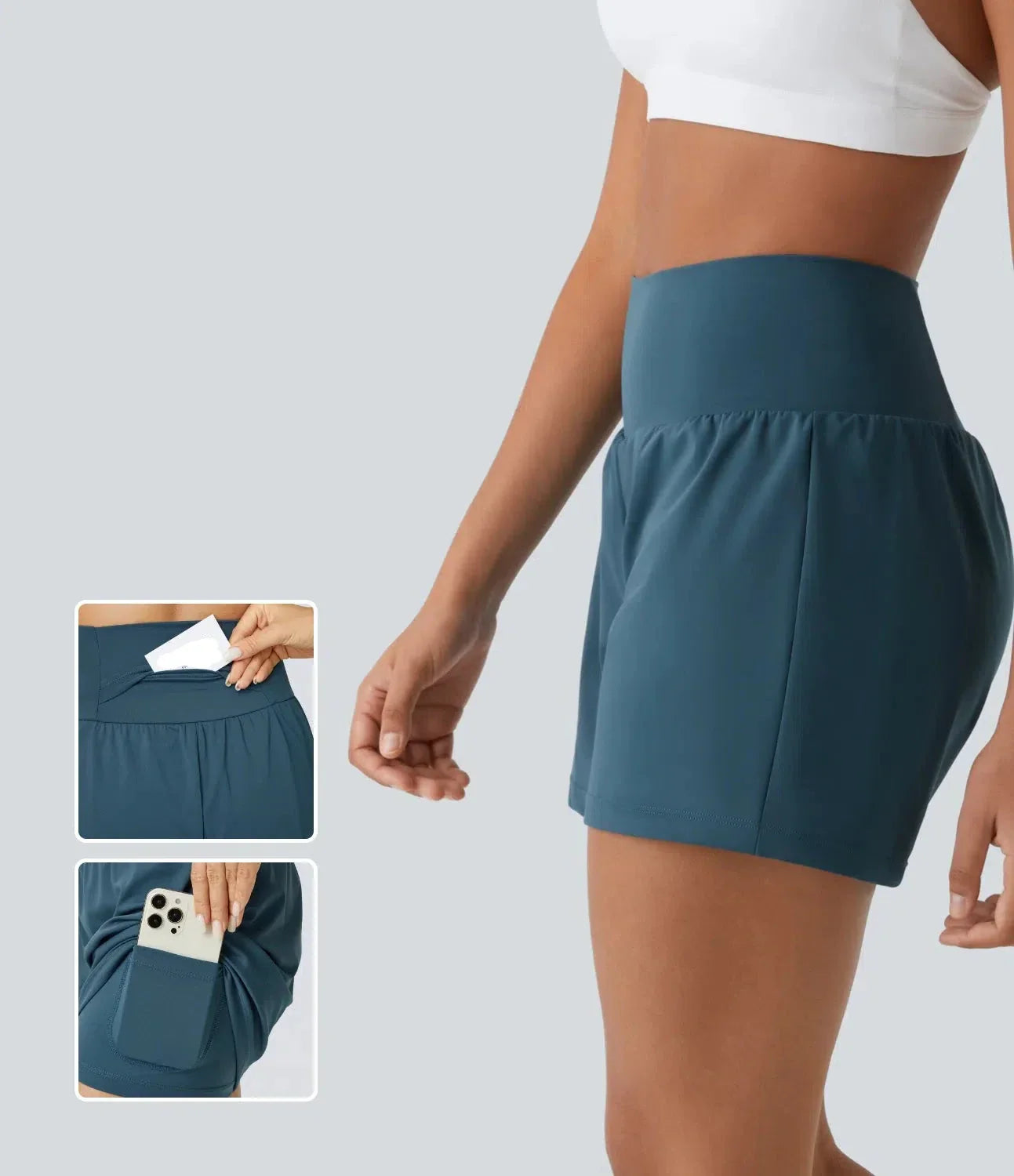 Variant image for Margarethe Yoga Shorts - 2-i-1 Design, Høj Talje, Åndbart Stof-1