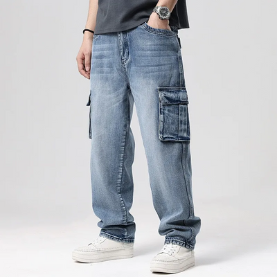 Benjamin | Denim cargo-bukser