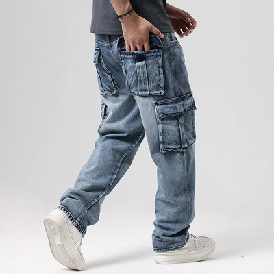 Benjamin | Denim cargo-bukser