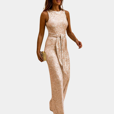 Stine | Elegant stil glitter jumpsuit