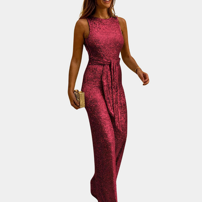 Stine | Elegant stil glitter jumpsuit