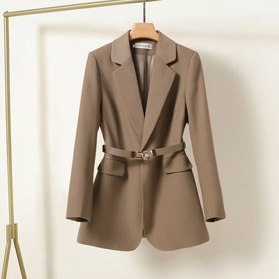 Maja | Elegant lang blazer med bælte