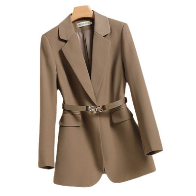 Maja | Elegant lang blazer med bælte