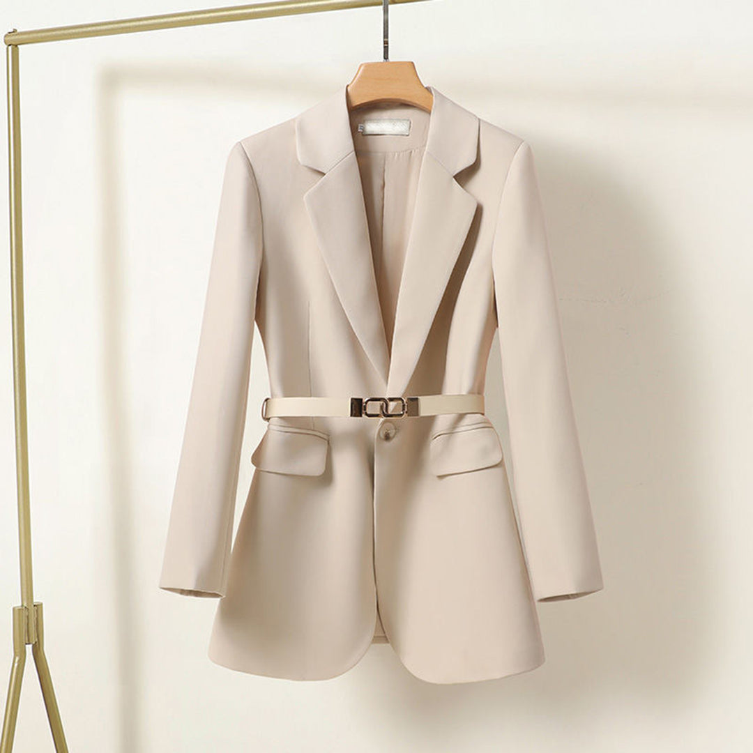 Maja | Elegant lang blazer med bælte