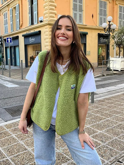 Sieia Fleece Vest - Blødt Sherpa, Oversized Fit-3