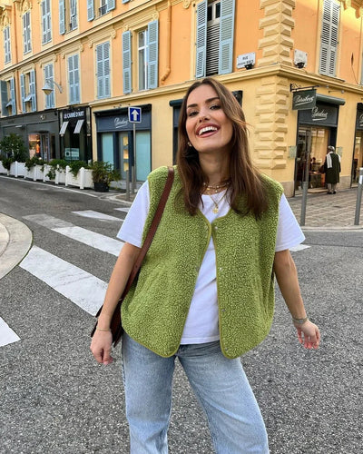 Sieia Fleece Vest - Blødt Sherpa, Oversized Fit-2