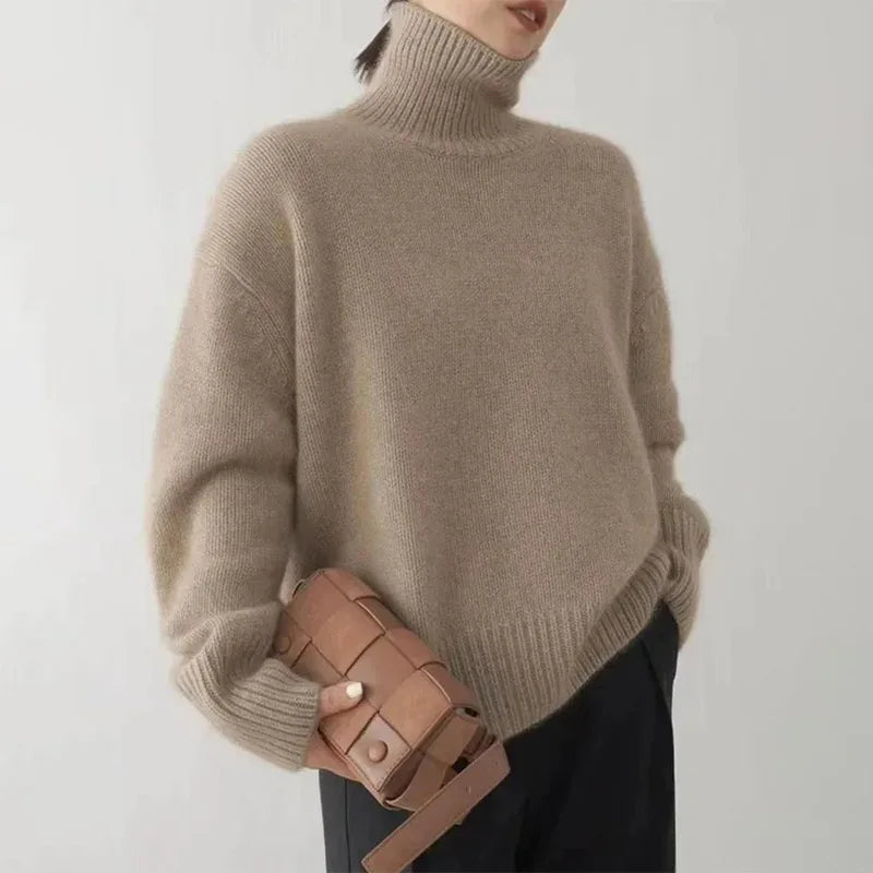 Nora | Behagelig rullekravesweater