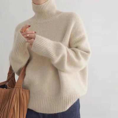 Nora | Behagelig rullekravesweater