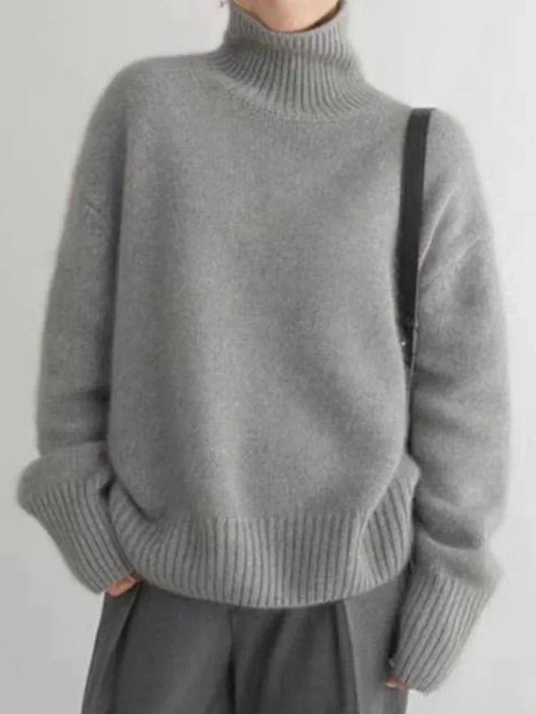 Nora | Behagelig rullekravesweater