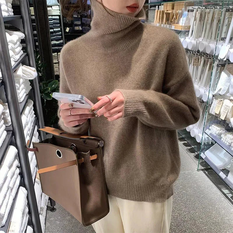 Nora | Behagelig rullekravesweater