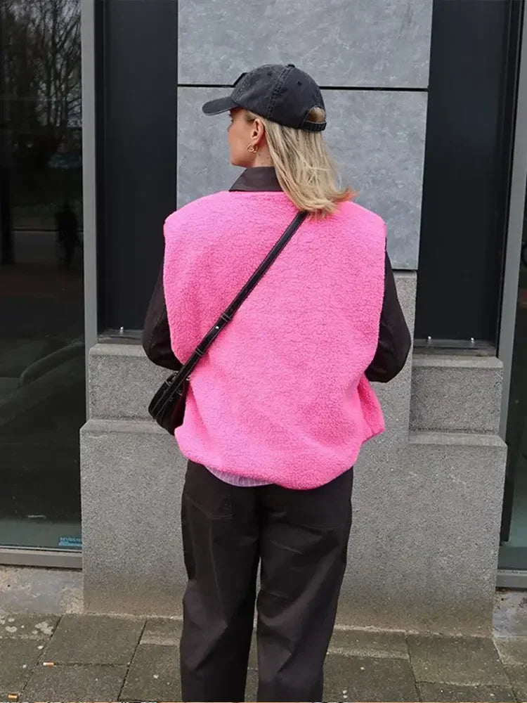 Sieia Fleece Vest - Blødt Sherpa, Oversized Fit-5