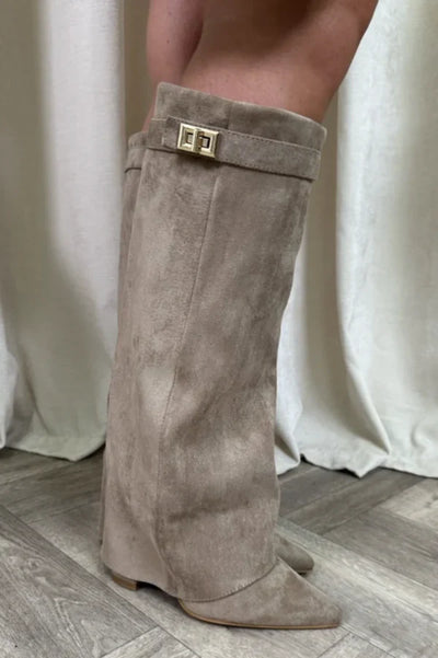 Elisara Knielaarzen – Luksus Suede, Skjult Hæl-2