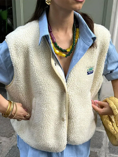 Sieia Fleece Vest - Blødt Sherpa, Oversized Fit-6
