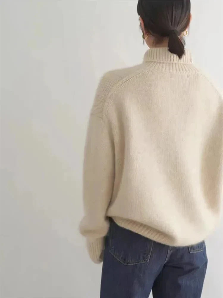 Nora | Behagelig rullekravesweater