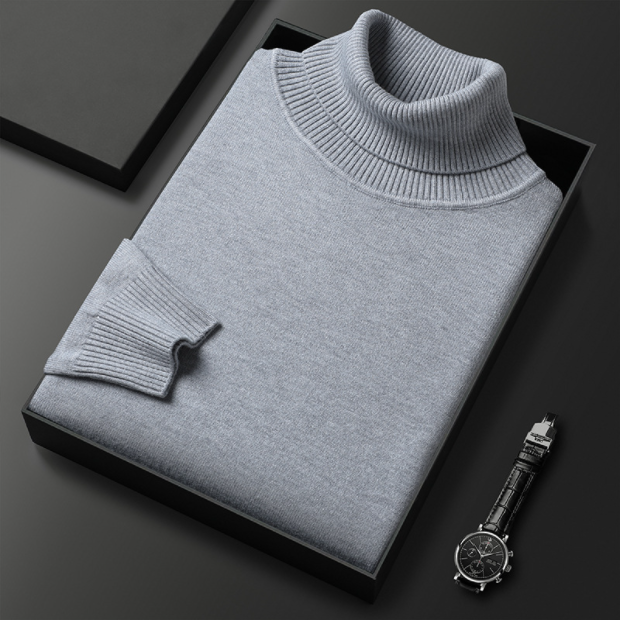 Herre Cashmere Turtleneck Sweater – Blød Kvalitet, Elegant Trøje til Mænd-5