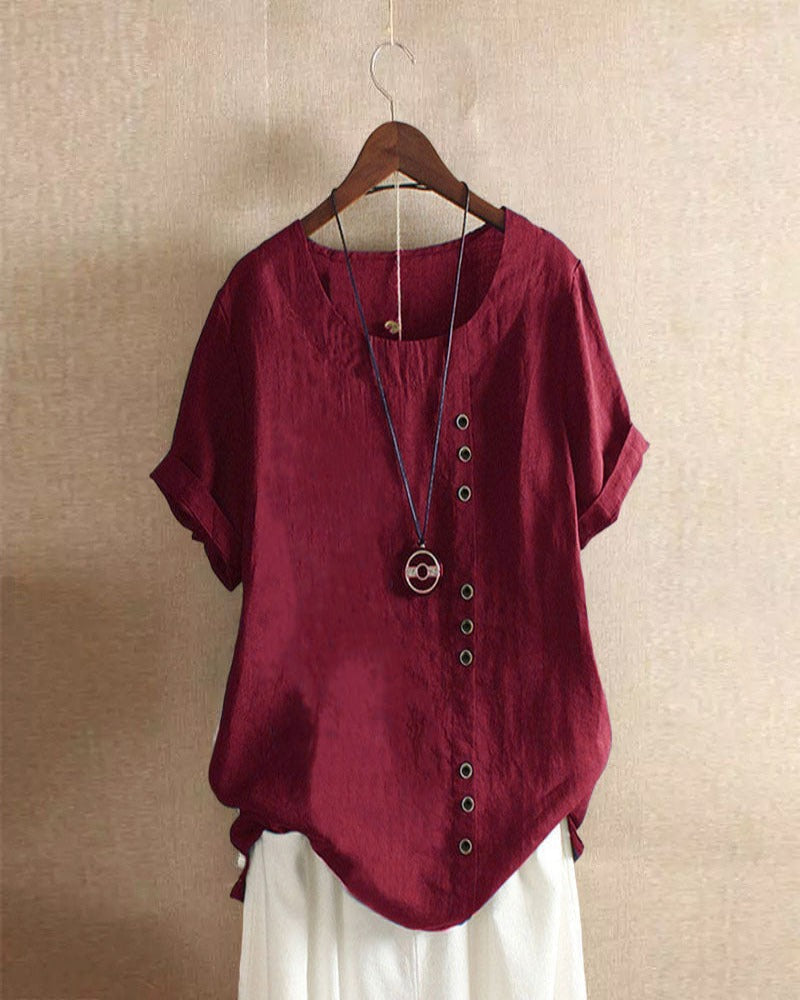 Variant image for Colorful Women's Short Sleeve Blouse – Comfortable, Elegant Design-57