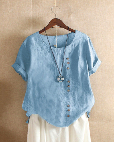 Variant image for Colorful Women's Short Sleeve Blouse – Comfortable, Elegant Design-33