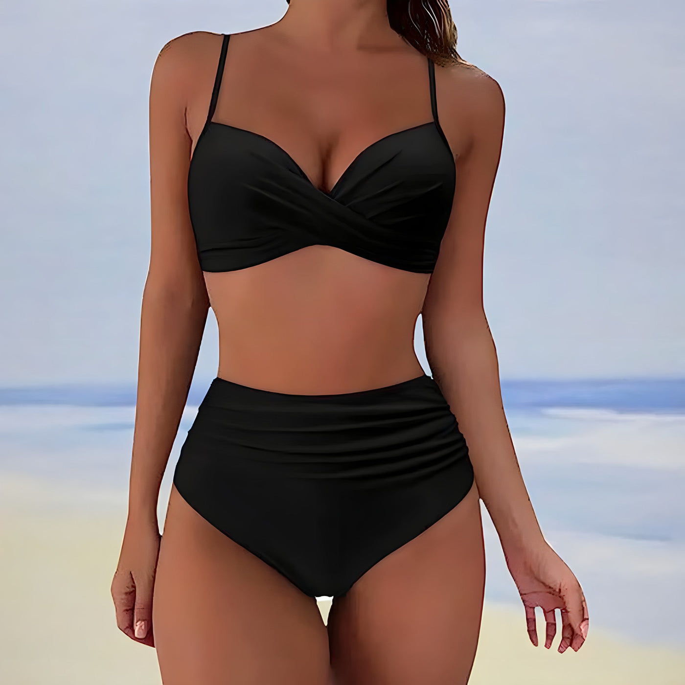 Esmae Bikini – Høj Talje, Komfortabel Badetøj Dame-2