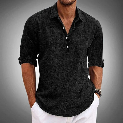 Linen Polo Skjorte til Mænd – 100% Naturligt Lin, Klassisk Design-3