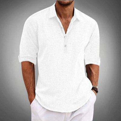 Linen Polo Skjorte til Mænd – 100% Naturligt Lin, Klassisk Design-4