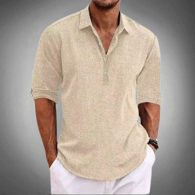 Linen Polo Skjorte til Mænd – 100% Naturligt Lin, Klassisk Design-5