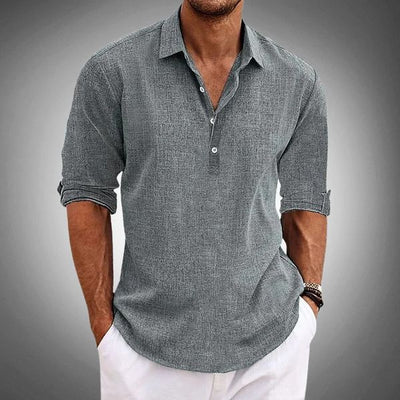 Linen Polo Skjorte til Mænd – 100% Naturligt Lin, Klassisk Design-2