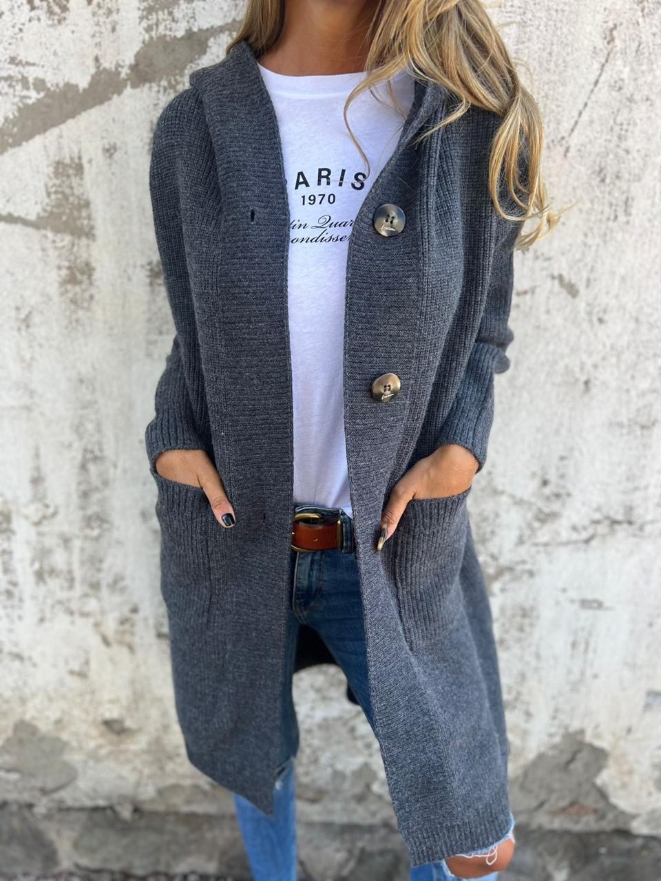 Emilia | Lang og behagelig cardigan