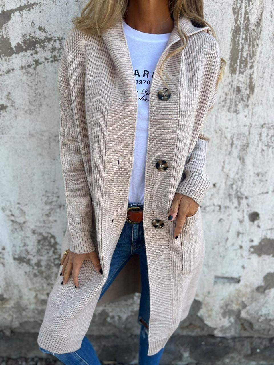 Emilia | Lang og behagelig cardigan