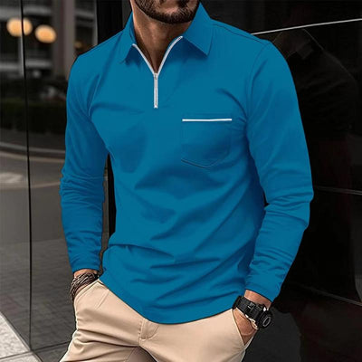 Bjarke | Moderigtig langærmet poloshirt