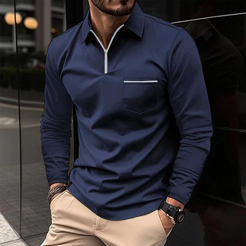 Bjarke | Moderigtig langærmet poloshirt