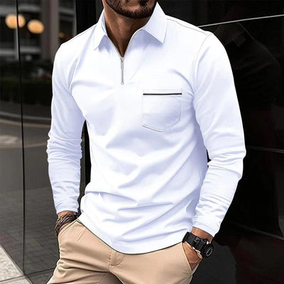 Bjarke | Moderigtig langærmet poloshirt