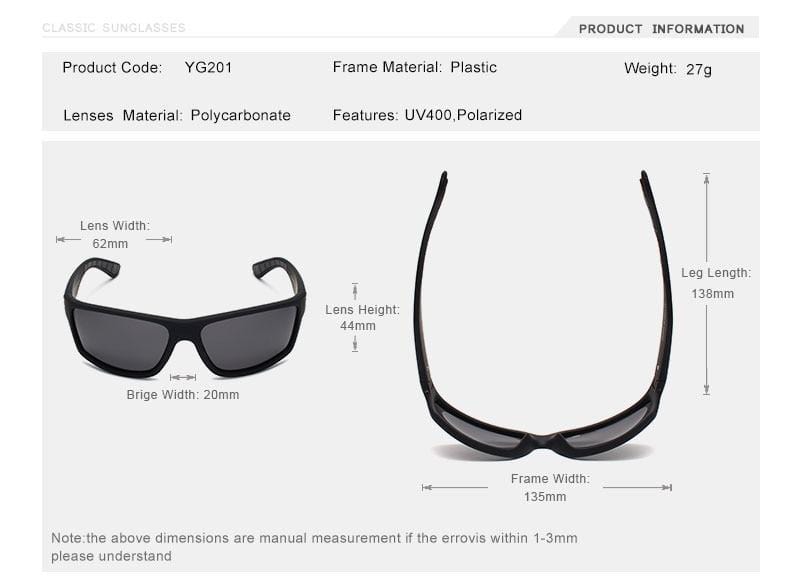 Jaxon Sport Sunglasses - Polariseret, UV400 Beskyttelse, Letvægts Titanium-4