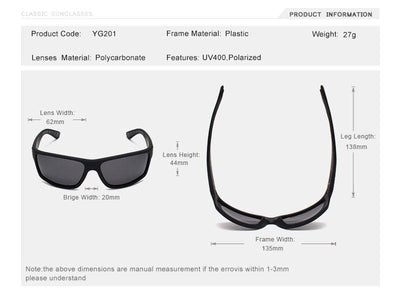 Jaxon Sport Sunglasses - Polariseret, UV400 Beskyttelse, Letvægts Titanium-4